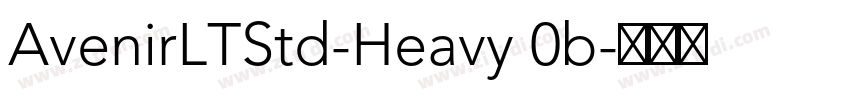 AvenirLTStd-Heavy 0b字体转换
